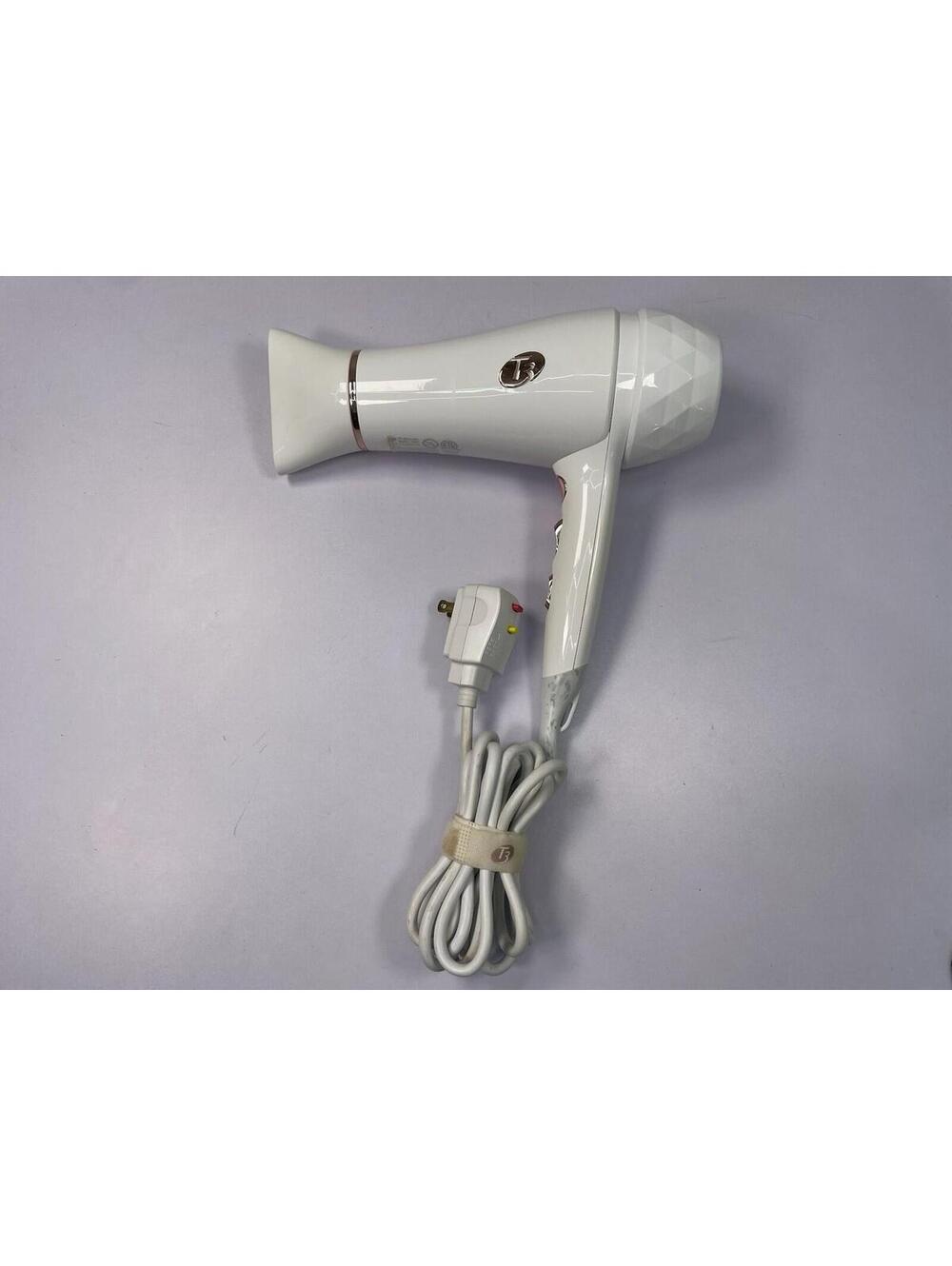 T3 Micro Hair Dryer Model 73871 White Rose Gold Ionic w/ Nozzle Tested Works